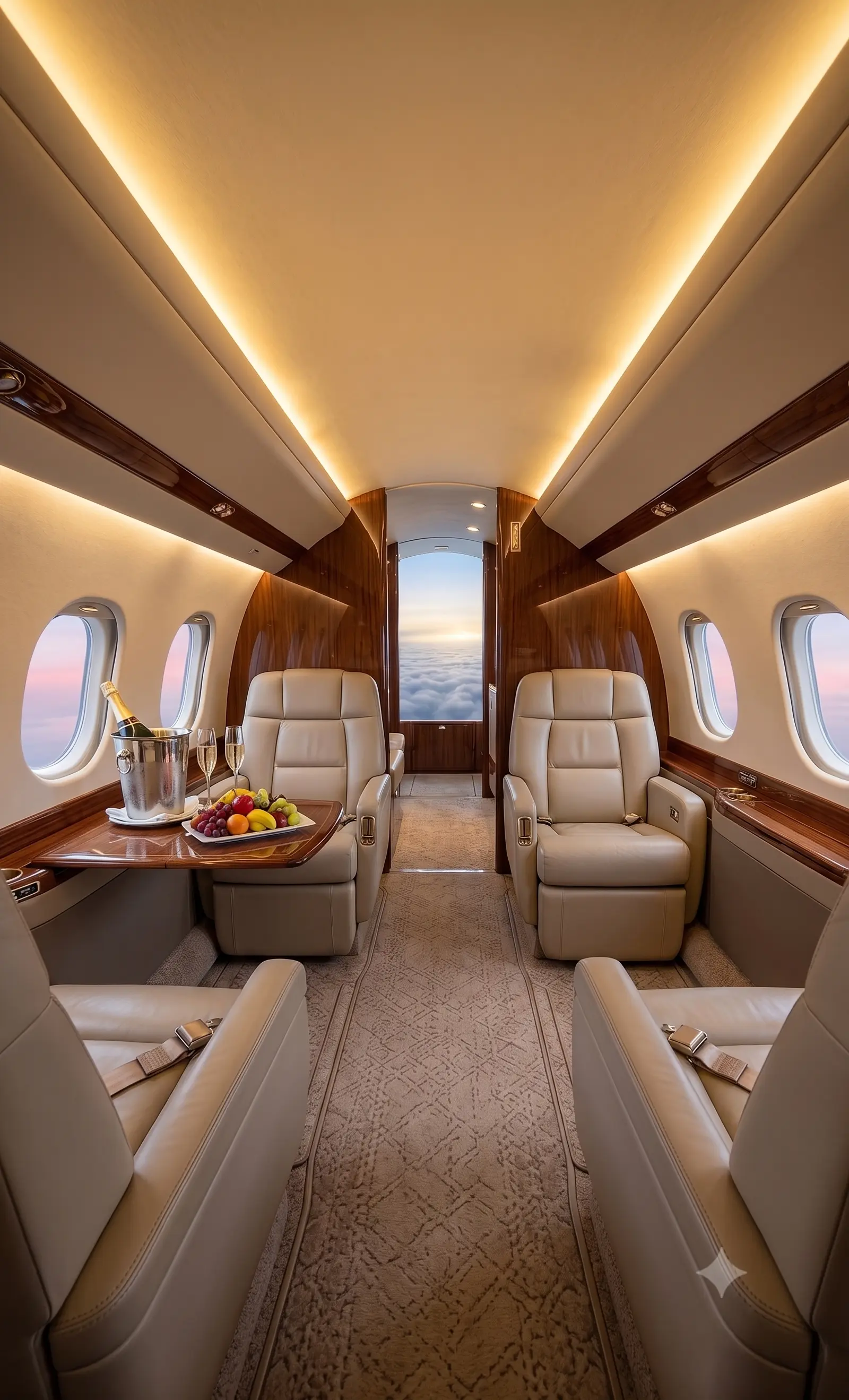 VIP özel jet iç mekânı