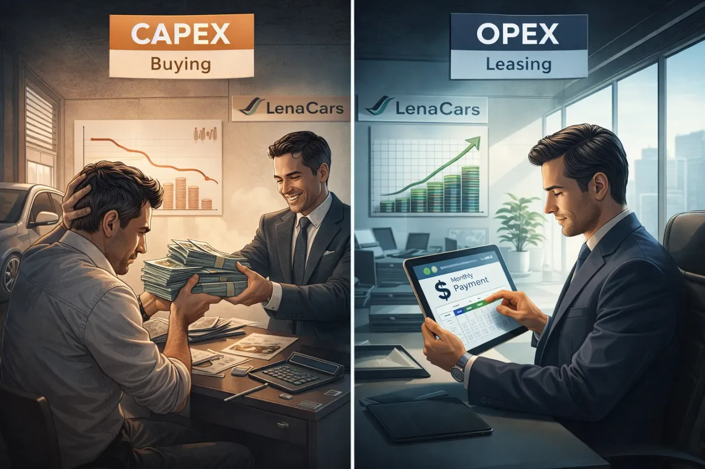Fahrzeugleasing vs. Kauf CAPEX OPEX Vergleich