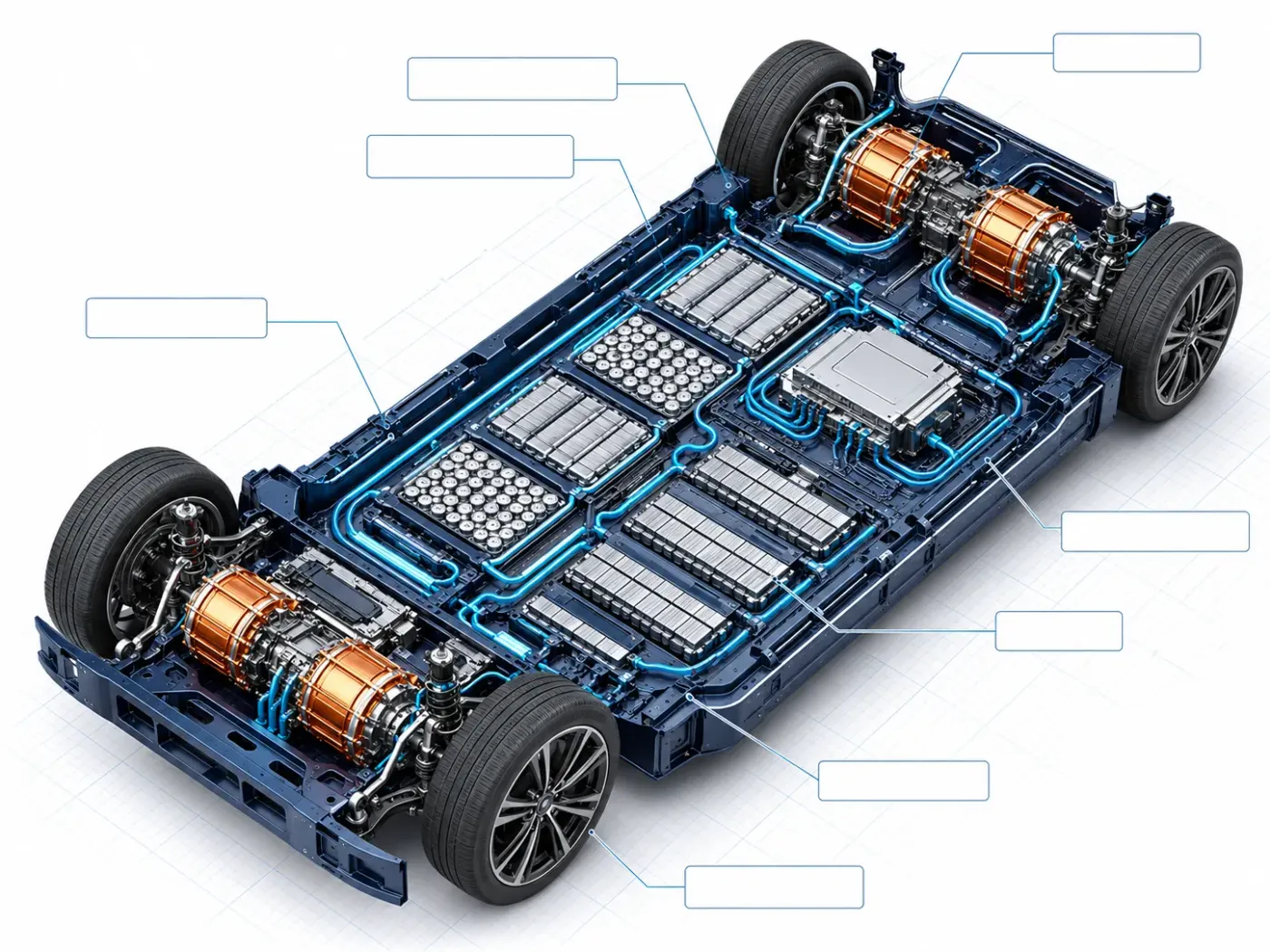 CATL-CAIT-Bedrock-Chassis-Plattform — Cell-to-Chassis-integrierte Schnittansicht