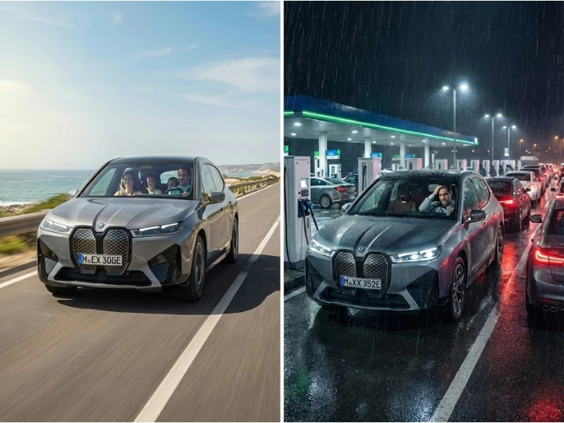 Kapak görseli: BMW iX auf Langstrecke: 430 km Reichweite Traum oder Ladealptraum?