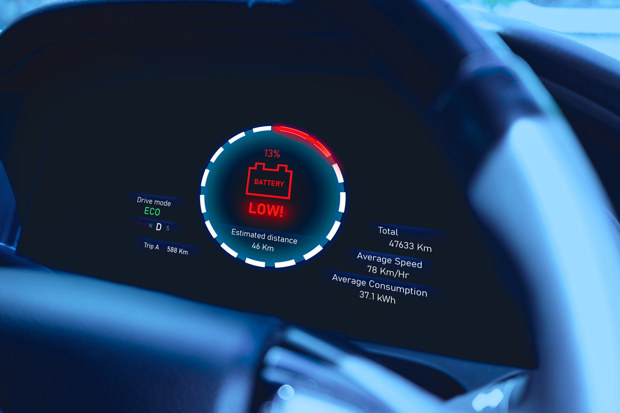 BMW iX Digitaler Reichweiten- und Energieverbrauchsanzeiger