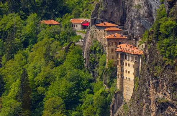 Sumela Monastery Exterior View Steep Cliffs